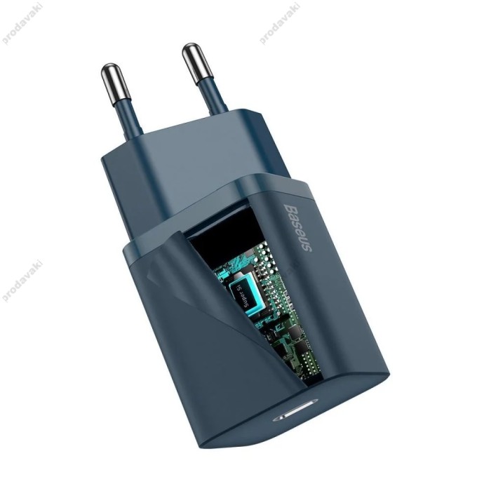 Мережевий зарядний пристрій Baseus Super Si Quick Charger 20W Blue CCSUP-B03